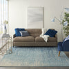 7’ x 10’ Navy and Light Blue Abstract Area Rug