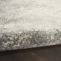 2’ x 3’ Charcoal and Ivory Abstract Scatter Rug