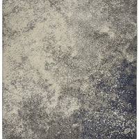 4’ x 6’ Charcoal and Ivory Abstract Area Rug