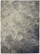 4’ x 6’ Charcoal and Ivory Abstract Area Rug
