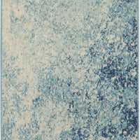 2’ x 3’ Light Blue and Ivory Abstract Sky Scatter Rug