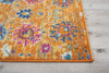 2’ x 6’ Sun Gold and Navy Distressed Runner Rug