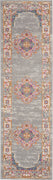 2’ x 8’ Gray and Gold Medallion Runner Rug