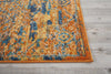 2’ x 6’ Gold and Blue Antique Runner Rug