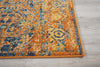 2’ x 3’ Gold and Blue Antique Scatter Rug