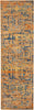 2’ x 8’ Gold and Blue Antique Runner Rug