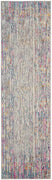 2’ x 10’ Ivory Abstract Striations Runner Rug