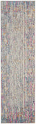 2’ x 8’ Ivory Abstract Striations Runner Rug