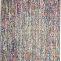 7’ x 10’ Ivory Abstract Striations Area Rug
