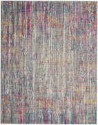8’ x 10’ Ivory Abstract Striations Area Rug