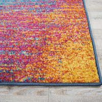 2’ x 10’ Rainbow Abstract Striations Runner Rug