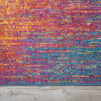 2’ x 10’ Rainbow Abstract Striations Runner Rug