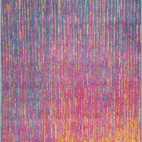 7’ x 10’ Rainbow Abstract Striations Area Rug