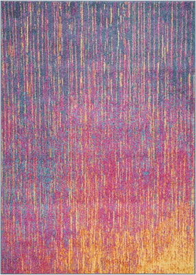 7’ x 10’ Rainbow Abstract Striations Area Rug