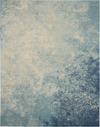 7’ x 10’ Light Blue and Ivory Abstract Sky Area Rug