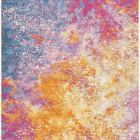 7’ x 10’ Abstract Brights Sunburst Area Rug