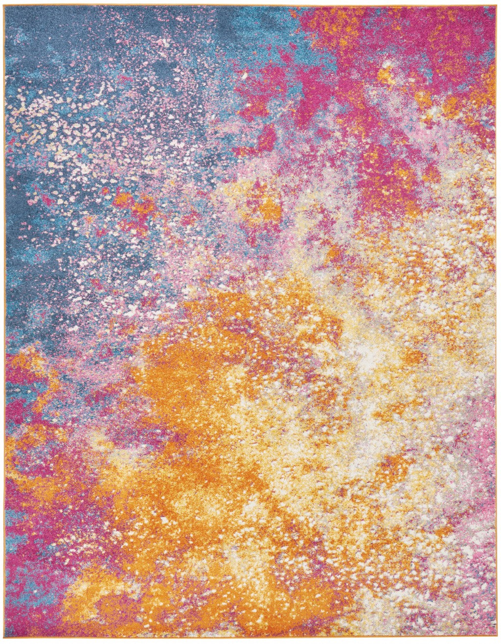 7’ x 10’ Abstract Brights Sunburst Area Rug