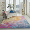 7’ x 10’ Abstract Brights Sunburst Area Rug