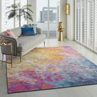 8’ x 10’ Abstract Brights Sunburst Area Rug