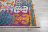 8’ x 10’ Ivory and Magenta Tribal Pattern Area Rug