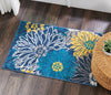 2’ x 3’ Blue Tropical Flower Scatter Rug