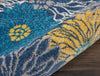 2’ x 3’ Blue Tropical Flower Scatter Rug