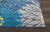 8’ x 10’ Blue Tropical Flower Area Rug