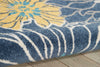 8’ x 10’ Blue Tropical Flower Area Rug