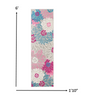 2’ x 6’ Gray and Pink Tropical Flower Runner Rug