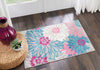 2’ x 3’ Gray and Pink Tropical Flower Scatter Rug