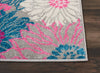 2’ x 3’ Gray and Pink Tropical Flower Scatter Rug