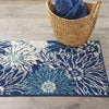 2’ x 3’ Navy and Ivory Floral Scatter Rug