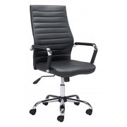 Black Faux Leather Ergonomic Classic Office Chair