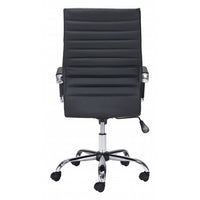 Black Faux Leather Ergonomic Classic Office Chair