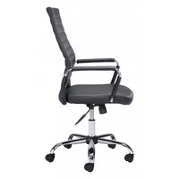 Black Faux Leather Ergonomic Classic Office Chair