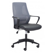 Gray and Black Mesh Back Rolling Office Chair