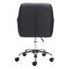 Black Faux Leather Upholstered Stylish Office Chair