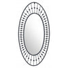 Oval Black Finish Spokes and Beads Wall Mirror