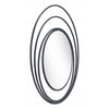 Concentric Circles Black Finish Wall Mirror