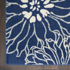 7’ x 10’ Navy and Ivory Floral Area Rug