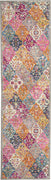 2’ x 8’ Muted Brights Floral Diamond Runner Rug