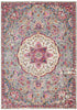 7’ x 10’ Gray and Pink Medallion Area Rug