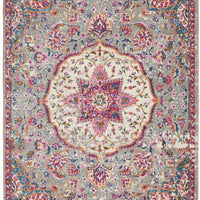 8’ x 10’ Gray and Pink Medallion Area Rug