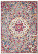 8’ x 10’ Gray and Pink Medallion Area Rug