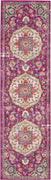 2’ x 8’ Pink and Ivory Medallion Runner Rug