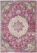7’ x 10’ Pink and Ivory Medallion Area Rug