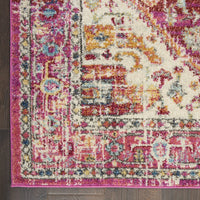 5’ x 7’ Ivory and Pink Oriental Area Rug