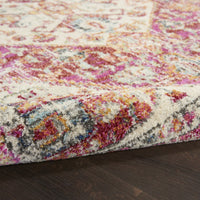 8’ x 10’ Ivory and Pink Oriental Area Rug