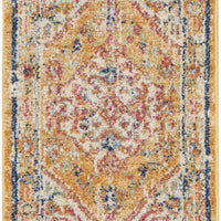 2’ x 3’ Ivory and Yellow Center Medallion Scatter Rug