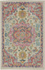 2’ x 3’ Ivory and Pink Medallion Scatter Rug